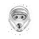 spaceman  tattoo design idea