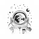 spaceman  tattoo design idea