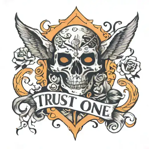 trust no one tattoo design idea