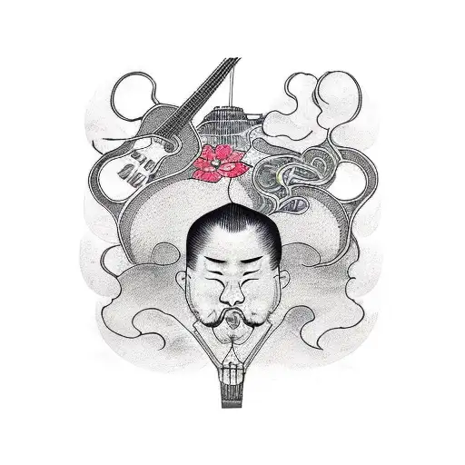 bass guitar  tattoo design idea