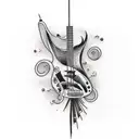 bass guitar  tattoo design idea