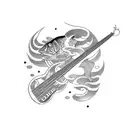 bass guitar  tattoo design idea