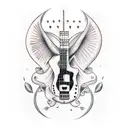 bass guitar  tattoo design idea