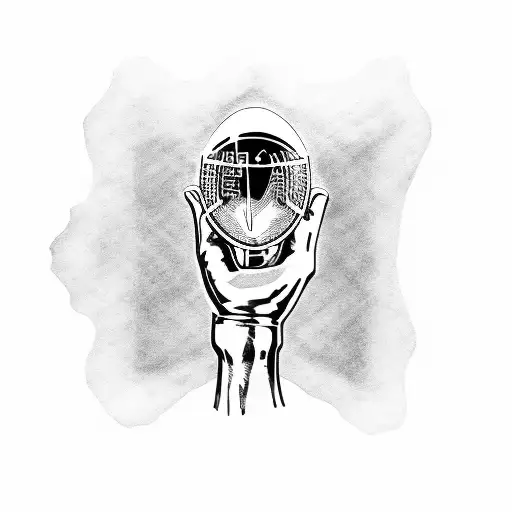 tom Brady holding the Lombardi trophy tattoo design idea