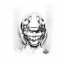 Tom Brady holding the Lombardi trophy  tattoo design idea