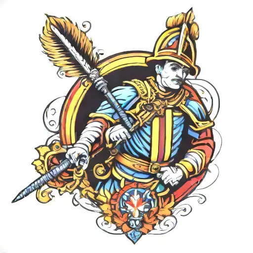 swiss guard tattoo design idea