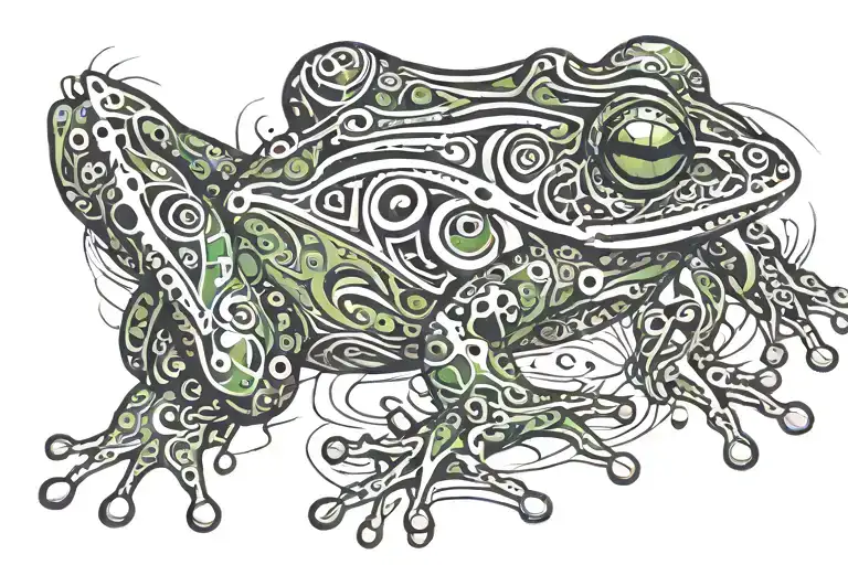 Frog tattoo design idea