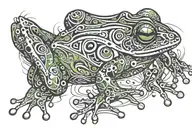 Frog tattoo design idea