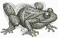 Frog tattoo design idea