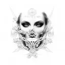 Generate a captivating black and white tattoo design featuring a ginger, artfully sliced to reveal some pieces, alongsid tattoo design idea