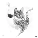 Generate a captivating black and white tattoo design featuring a ginger, artfully sliced to reveal some pieces, alongsid tattoo design idea