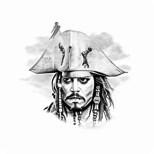 Jack sparrow gorrión  tattoo design idea