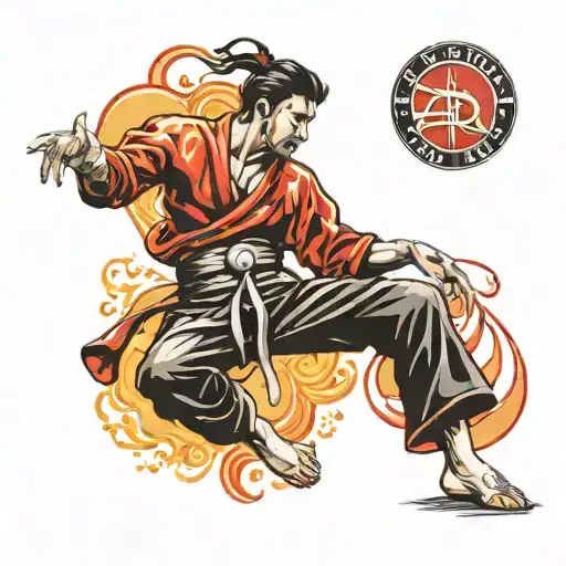 taekwondo black belt tattoo design idea