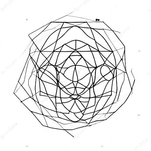 A geometric representation of the lunar phases with a minimalist touch tattoo design idea