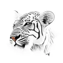 South African safari with a river  tattoo design idea