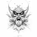 ciro rey de persia tattoo design idea