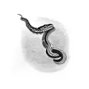 snake eating har tail tattoo design idea