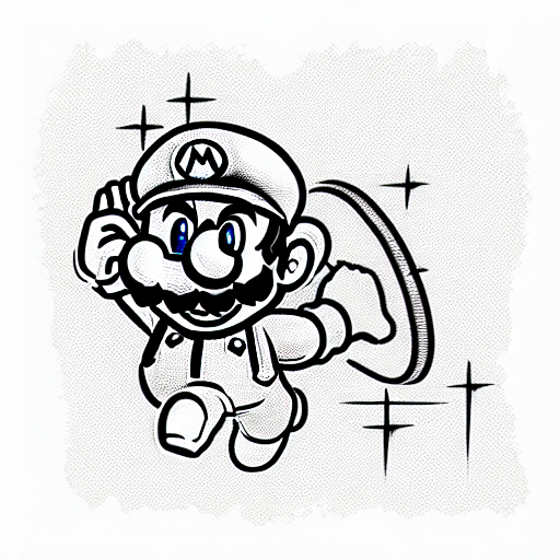 super mario tattoo design idea