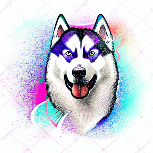 husky tattoo design idea