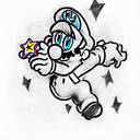 super mario tattoo design idea