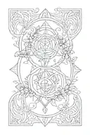 self discovery personal growth 777 symbol within tattoo design idea