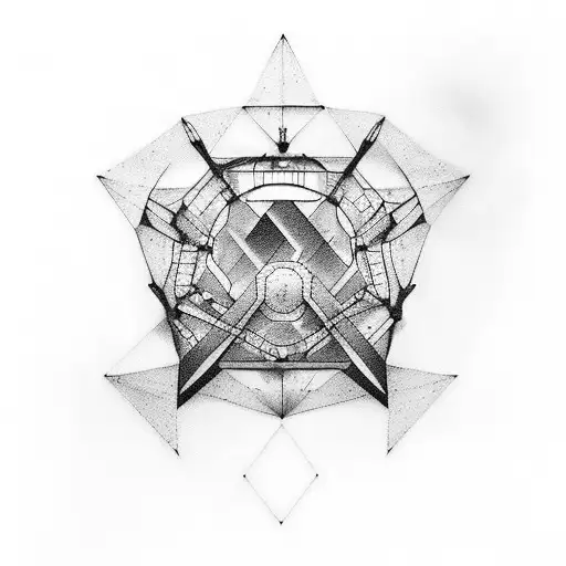 Genera un diseño de tatuaje inspirado en la película 'Interstellar' de Christopher Nolan. El diseño debe representar la  tattoo design idea