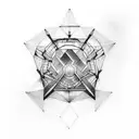 Genera un diseño de tatuaje inspirado en la película 'Interstellar' de Christopher Nolan. El diseño debe representar la  tattoo design idea