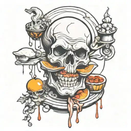 seven deadly sins gluttony   tattoo design idea
