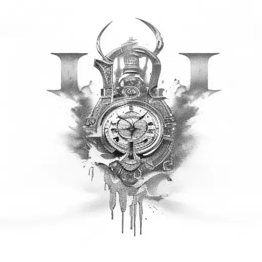 7 14 21 in roman numeral  tattoo design idea