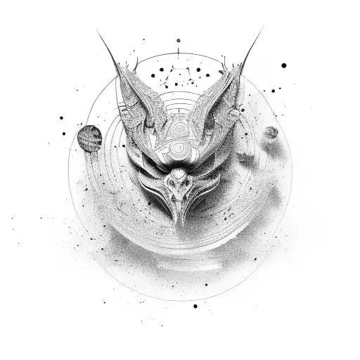 Abstract red static noise tattoo design idea