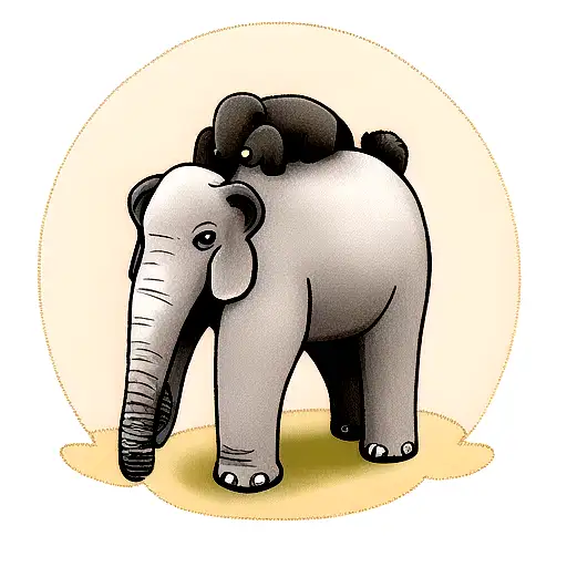 Elephant tattoo design idea