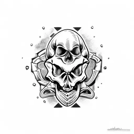 turtwig skeleton dark tattoo design idea