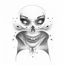 ghost face tattoo design idea