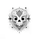 ghost face tattoo design idea