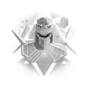 a cinema scene with a dinosaur and superheroes in egypt tattoo design idea