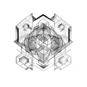 broken hex and shatter transition tattoo design idea