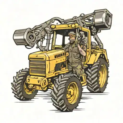 heavy equipment operator  tattoo design idea