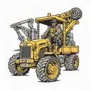 heavy equipment operator  tattoo design idea
