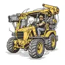 heavy equipment operator  tattoo design idea