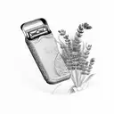 a bic lighter with a lavender on it tattoo design idea