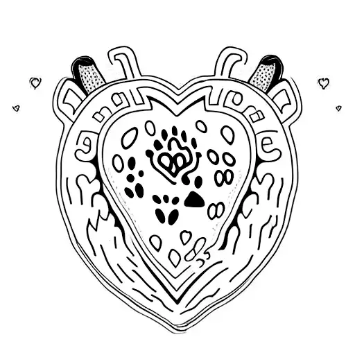 Paw Print, heart, Zeus tattoo design idea