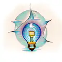 Light bulb tattoo design idea