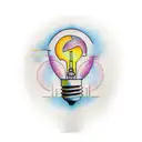 Light bulb tattoo design idea