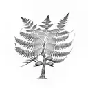 Fern Tree tattoo design idea