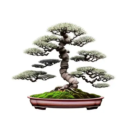 bonsai tree tattoo design idea