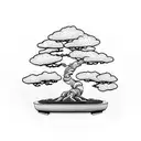 bonsai tree tattoo design idea