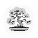 bonsai tree tattoo design idea