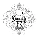 "confía en ti" written a thin cursive and the Roman numerals for January 31 1997 tattoo design idea