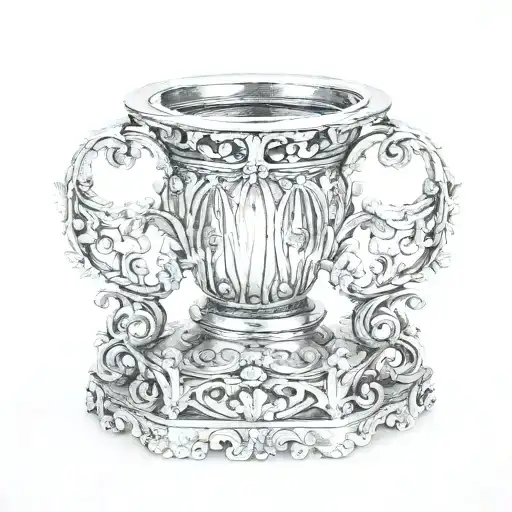 ornamental vintage candlestick holder tattoo design idea