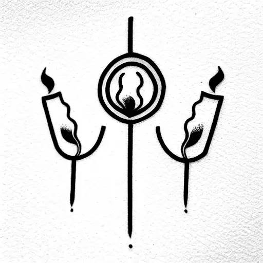 small matching tattoos for three friends that is related to smoking tattoo design idea